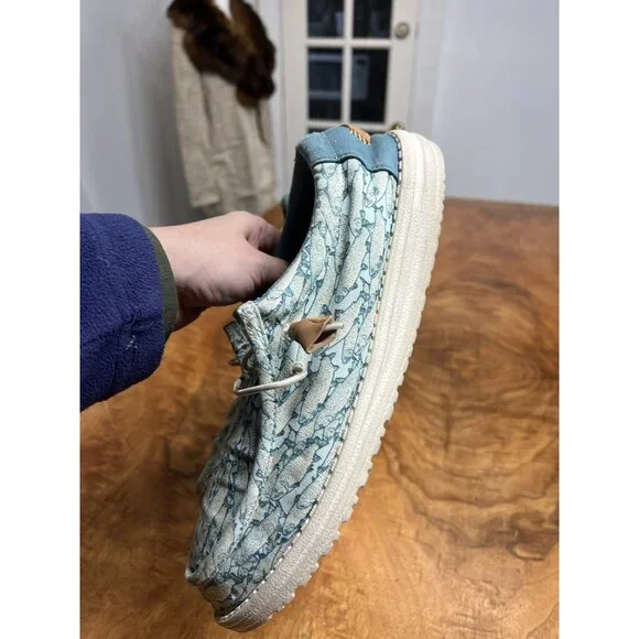 Hey Dude Men’s 11 Wally Fish Lure Slip-On Shoes Preppy Loafers Fisherman Casual - Picture 4 of 10